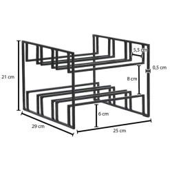 Wohnen 29x21x25 Eisen Weinregal mit sechs Flaschen - Renema