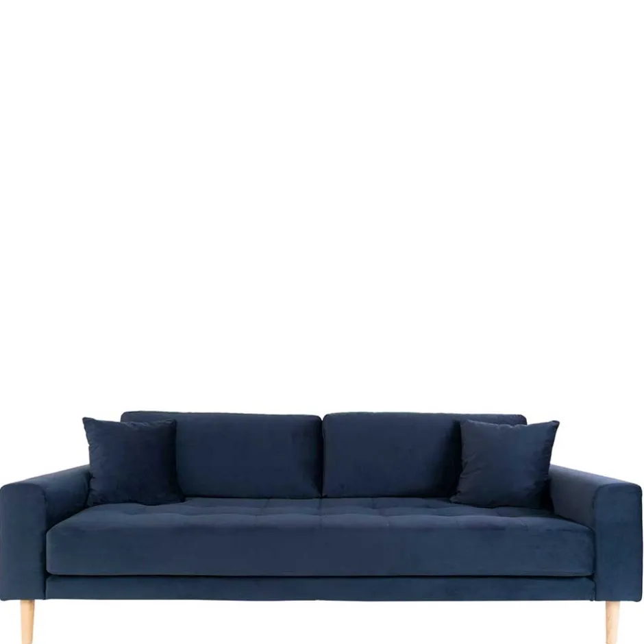 Wohnen 210x78x93 3er Wohnzimmercouch im Skandi Design - Sulcan