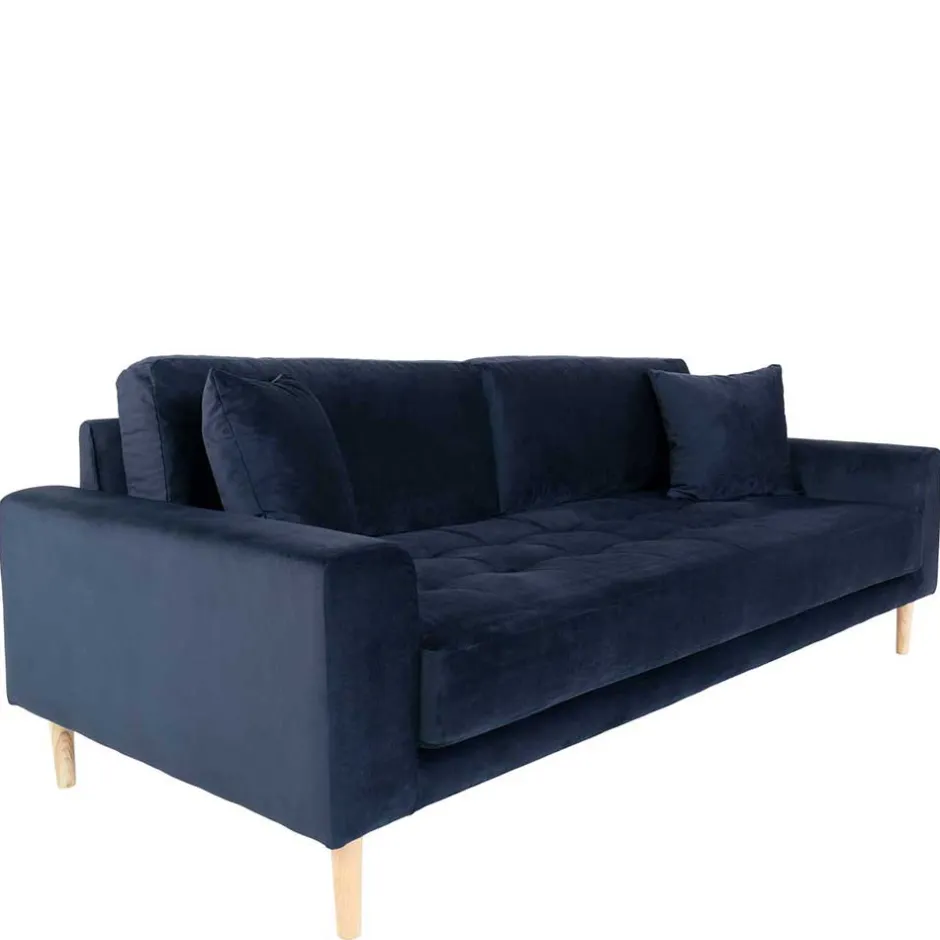 Wohnen 210x78x93 3er Wohnzimmercouch im Skandi Design - Sulcan
