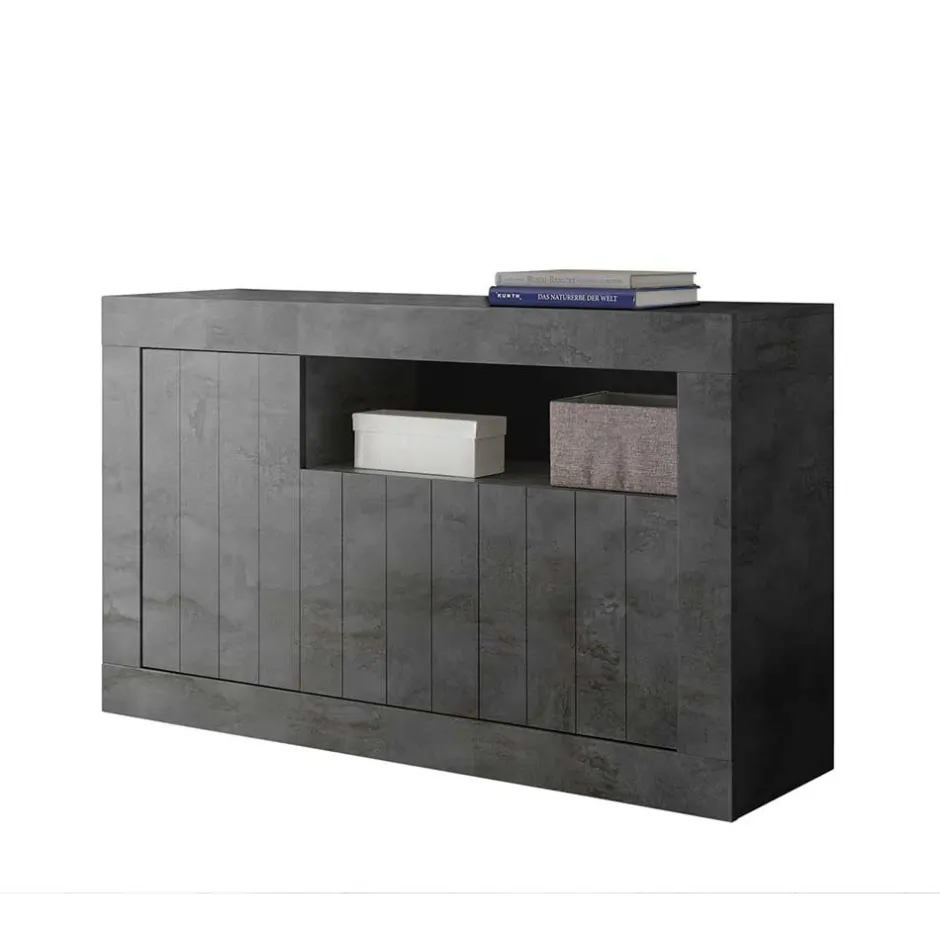 138x86x43 Esszimmer Kommode in Dunkelgrau - Putri^Wohnen Best