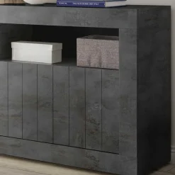 138x86x43 Esszimmer Kommode in Dunkelgrau - Putri^Wohnen Best