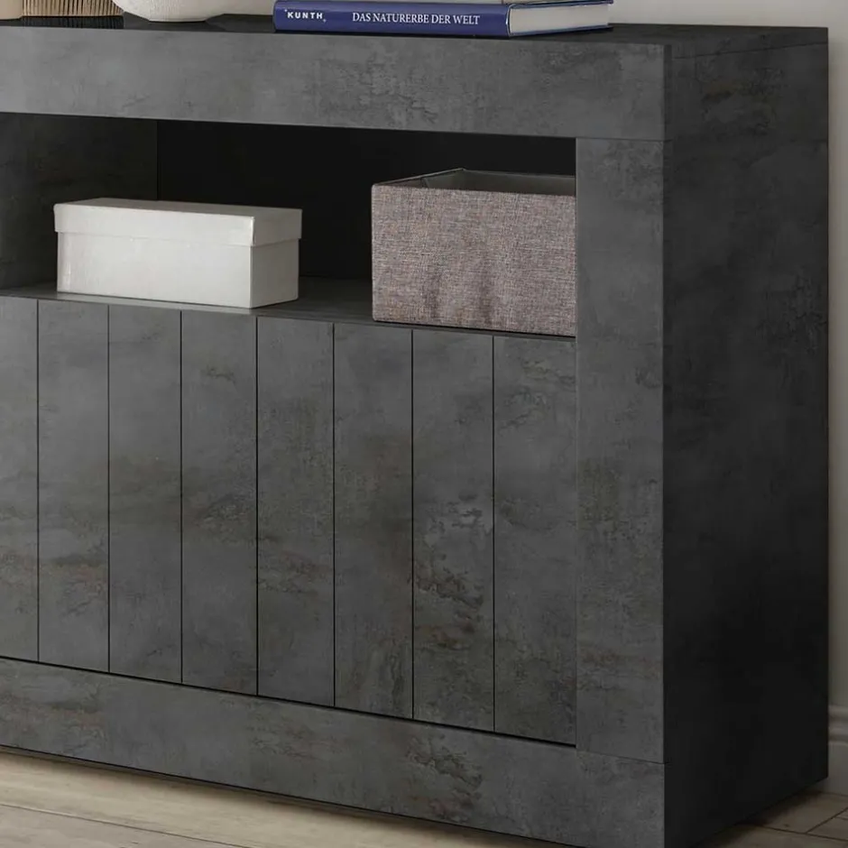 138x86x43 Esszimmer Kommode in Dunkelgrau - Putri^Wohnen Best