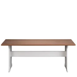 Wohnen 110x45x37 Esszimmerbank in Weiß & Braun - Vatina