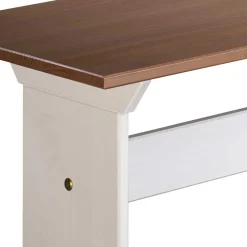 Wohnen 110x45x37 Esszimmerbank in Weiß & Braun - Vatina