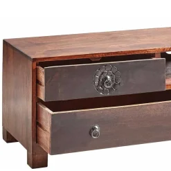 150x40x40 Fernsehkommode aus Akazie mehrfarbig - Welina^Wohnen