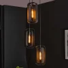 35x150x35 3-flammige Hängeleuchte in Schwarzgrau - Damoda^Wohnen Sale
