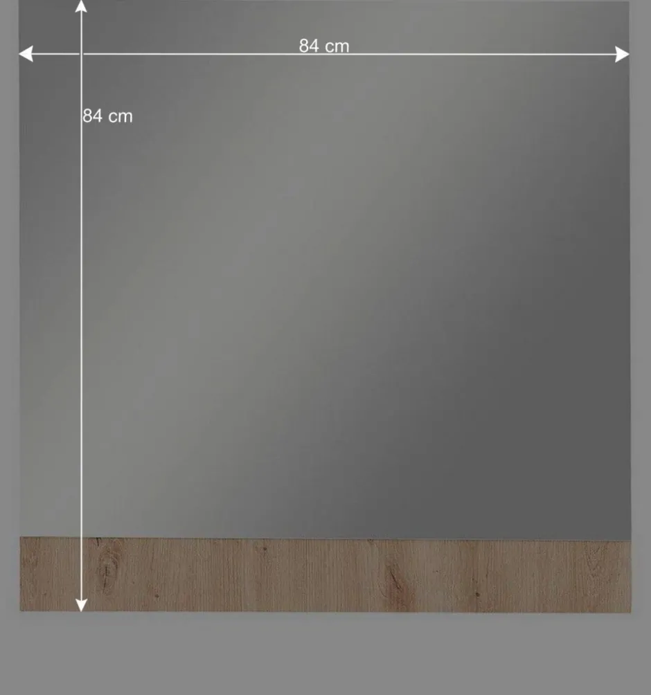 84x84x2 Flur Wandspiegel modern - Zelio^Wohnen New