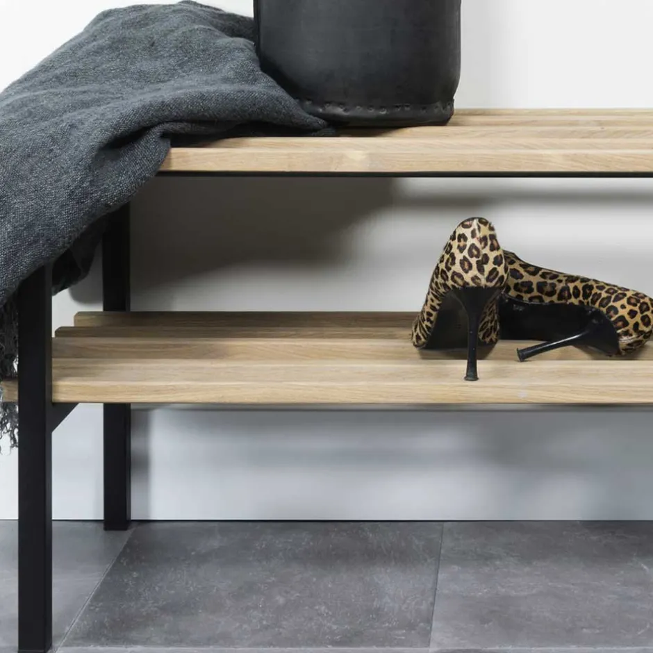 Wohnen 100x45x34 Flurbank mit Schuhablage - Fuladoma