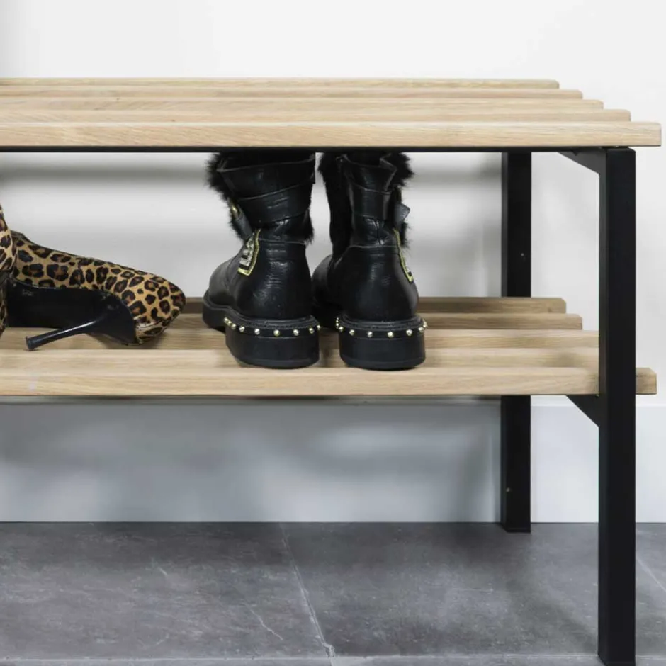 Wohnen 100x45x34 Flurbank mit Schuhablage - Fuladoma