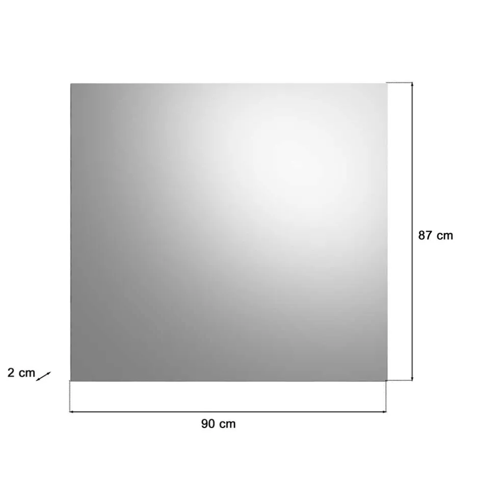 Wohnen 90x87x2 Flurspiegel in Grau - Nancys