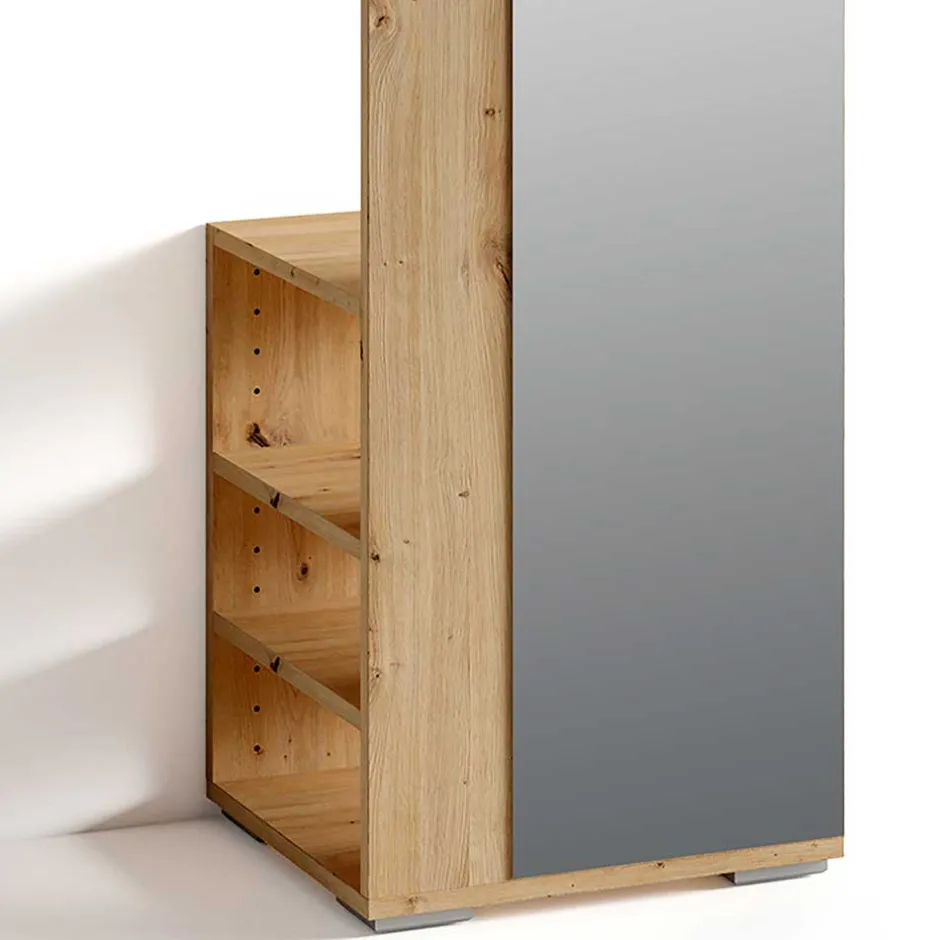 40x184x35 Garderobe mit Spiegel und Schuhablage - Vilataras^Wohnen Hot