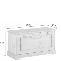 Wohnen 81x45x37 Garderobenbank mit Schuhklappe - Yemisa