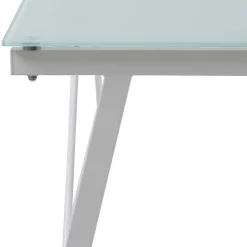 Wohnen 113x73x58 Glas Schreibtisch mit Vierfußgestell - Isacco