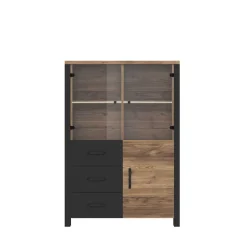 101x146x43 Glastüren Highboard in Fichte NB - Simeona^Wohnen