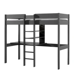 105x175x208 Graues Hochbett mit Schreibtisch - Wevera^Wohnen Best