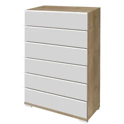 75x120x42 Große Hochkommode mit sechs Schubladen - Nuetran^Wohnen Clearance