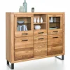 158x140x40 Highboard aus Wildeiche teilmassiv - Arello I^Wohnen New