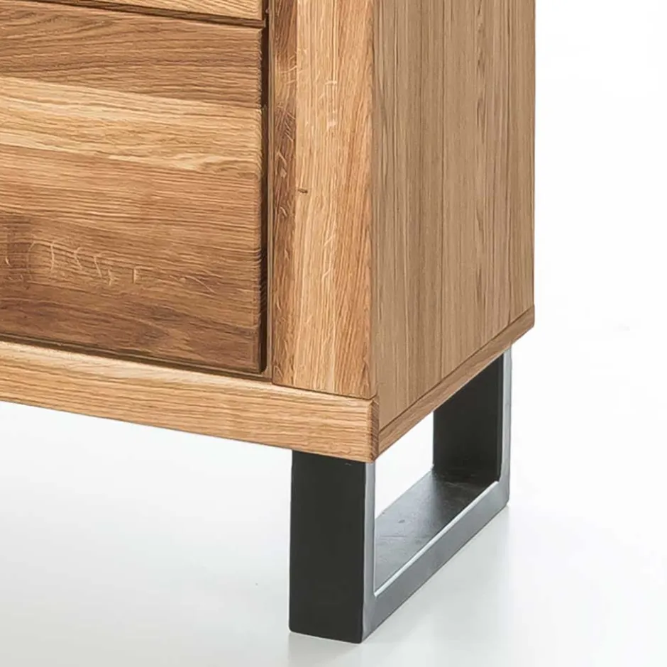 158x140x40 Highboard aus Wildeiche teilmassiv - Arello I^Wohnen New