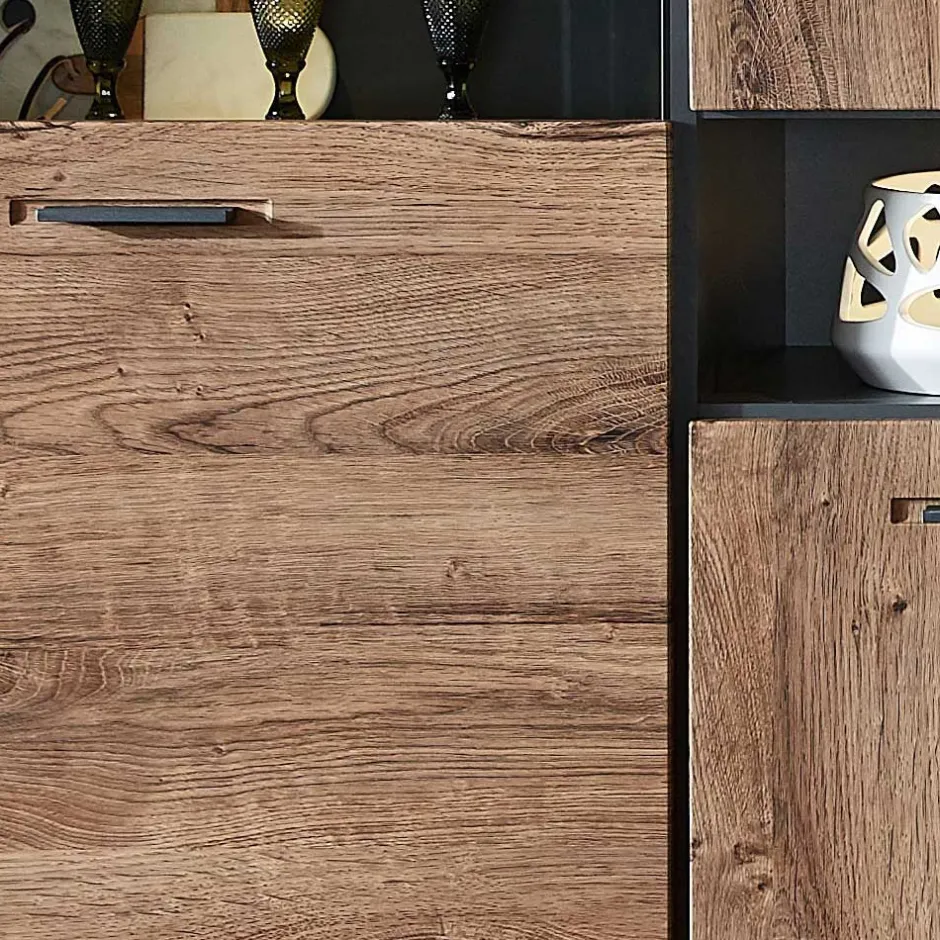 Wohnen 110x148x38 Highboard im Factory Style - Xindus