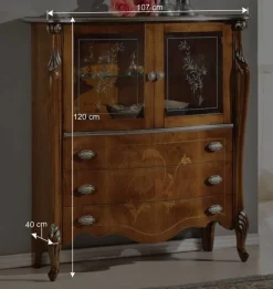 107x120x40 Highboard im Italienischen Stil - Carlenna^Wohnen Best