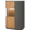 92x152x40 Highboard in Anthrazit & Eiche Bianco - Cruzca^Wohnen Clearance