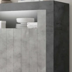 110x144x43 Highboard in Beton Grau Dekor - Beverli^Wohnen New