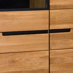 Wohnen 102x148x42 Highboard mit Glas Einsatz - 4-türig - Sennya