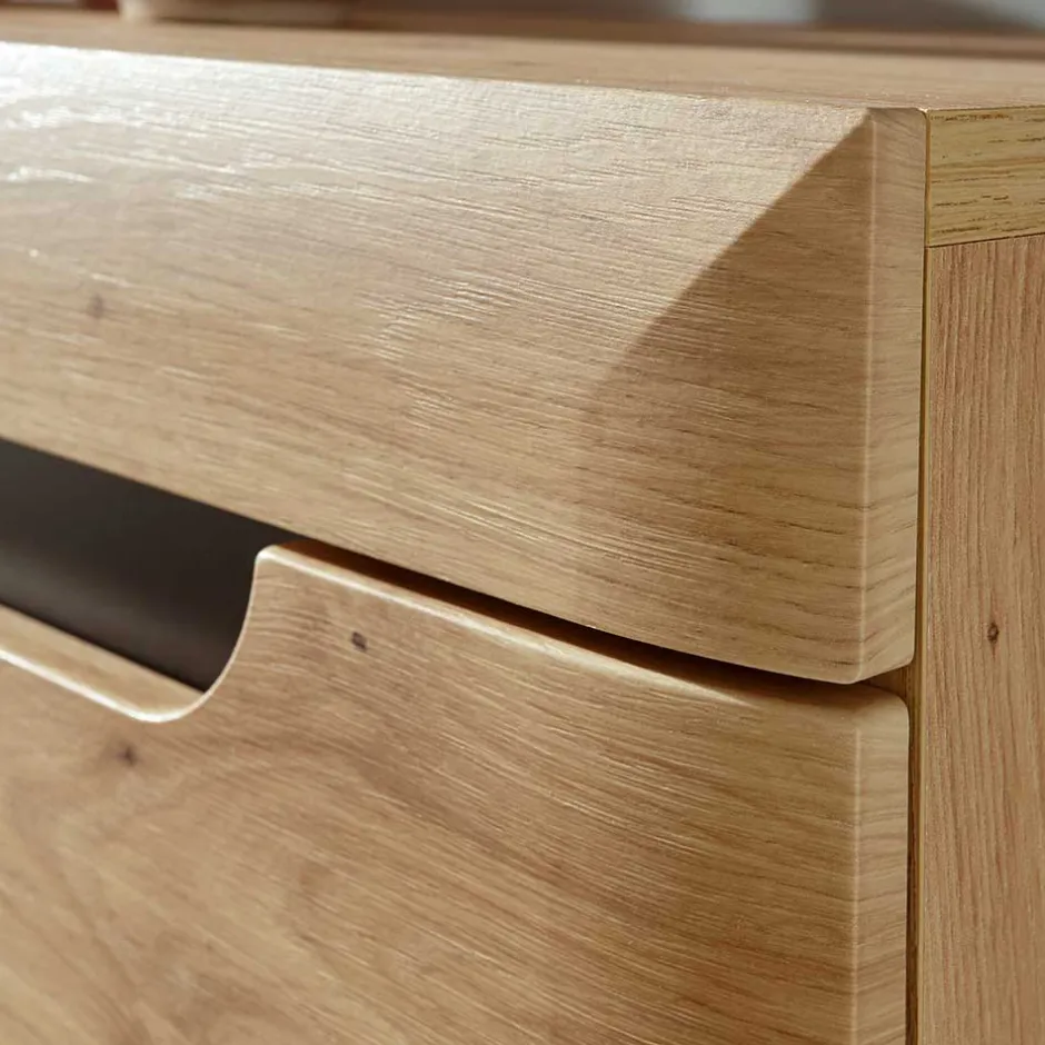 90x134x40 Highboard mit Glaseinsatz 2-türig - Olcian^Wohnen New