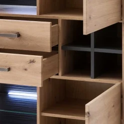 Wohnen 110x146x45 Highboard mit offenen Fächern - Wykina