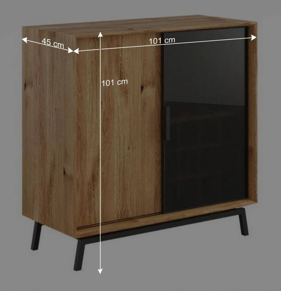 101x101x45 Highboard mit Schiebetüren - Fabiella^Wohnen Hot