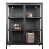 80x102x40 Highboard Vitrine aus Glas & Stahl - Immy^Wohnen Outlet
