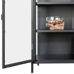 80x102x40 Highboard Vitrine aus Glas & Stahl - Immy^Wohnen Outlet