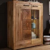 Wohnen 103x135x40 Highboard Vitrine mit Hirnholz Dekor - Troncon