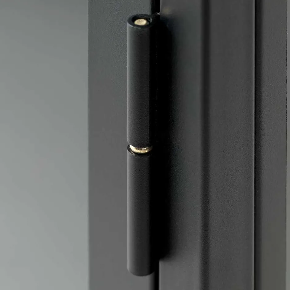 Wohnen 45x60x25 Hängende Vitrine aus Metall in Schwarz - Butoaie