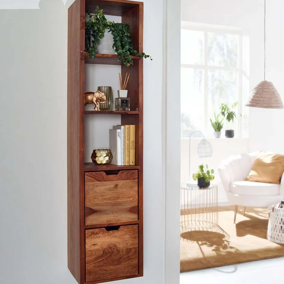 Wohnen 35x150x30 Hängeregal mit drei Fächern - Elmin