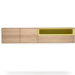 205x43x40 Hängeschrank fürs Wohnzimmer in Eiche Bianco - Enifra^Wohnen Sale