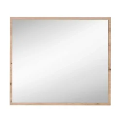 Wohnen 80x70x2 Hängespiegel mit Rahmen in Holzoptik - Kuetra