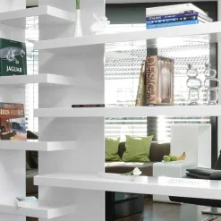 Wohnen 200x200x35 Hochglanz Regal Raumteiler - Sakura