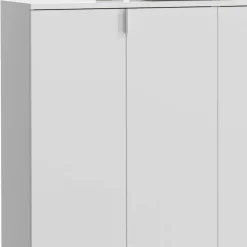122x99x34 Hochglanz Schuhschrank in Weiß - Ejulia (zweiteilig)^Wohnen Clearance
