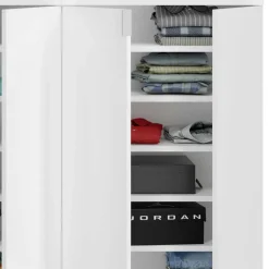 122x99x34 Hochglanz Schuhschrank in Weiß - Ejulia (zweiteilig)^Wohnen Clearance