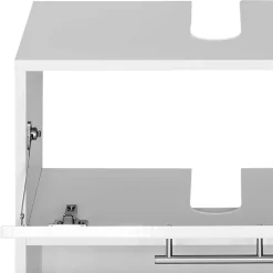 Wohnen 60x59x35 Hochglanz Unterbeckenschrank in Weiß - Vohdan