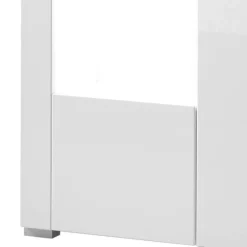 Wohnen 80x123x35 Hochglanz Vitrinenschrank in Weiß - Timmona