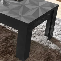 122x45x65 Hochglanz Wohnzimmertisch in Anthrazit - Kuriasna^Wohnen New