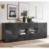 Wohnen 241x84x42 Hochglänzendes Sideboard in Grau - Ipatal