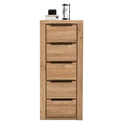 Wohnen 60x141x40 Hochkommode aus Eiche teilmassiv - Nelenia