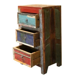 Wohnen 45x80x35 Hochkommode im Shabby Chic - Slinida