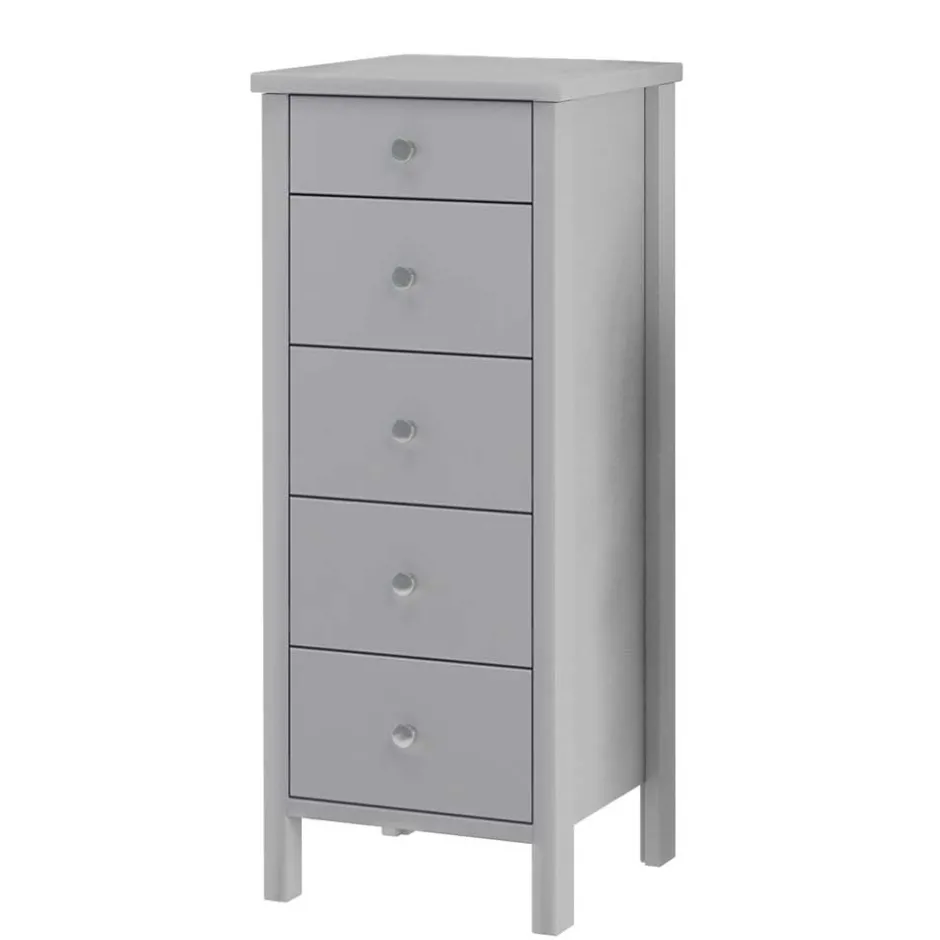 Wohnen 40x106x41 Hochkommode in Grau lackiert - Jessy