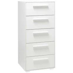 Wohnen 50x111x49 Hochkommode in Weiß aus Buche - Volcma