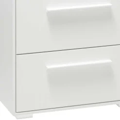 Wohnen 50x111x49 Hochkommode in Weiß aus Buche - Volcma