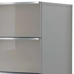 Wohnen 75x120x42 Hochkommode mit Glas Front - Nucina